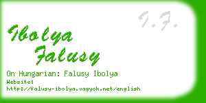 ibolya falusy business card